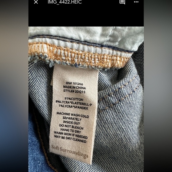 Soft Surroundings The Ultimate Denim High Rise Bootcut Jeans Size 10 - Picture 5 of 8